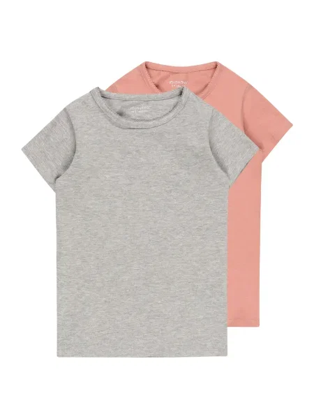 MINYMO Tricou roz / amestecat gri