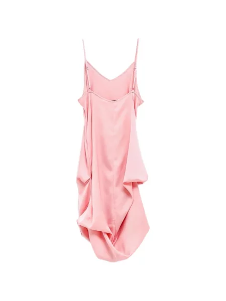 Rochie Julie Kegels asimetrică drapată roz