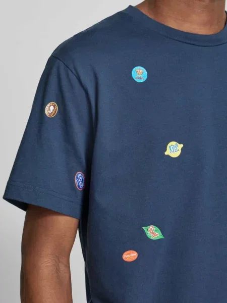 T-shirt z okrągłym dekoltem Kenzo granatowa