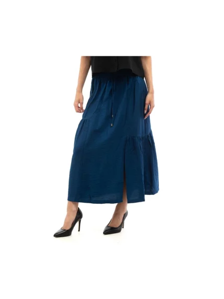 Spódnica midi Patrizia Pepe niebieska