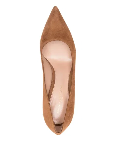 Pantofi cu toc Gianvito Rossi din piele de căprioară maro