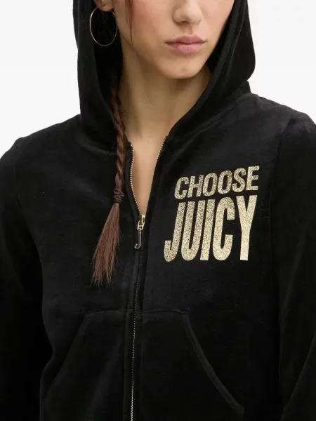 Top Juicy Couture din velur negru