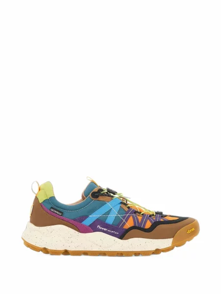 Sneakerși Flower Mountain cu model floral maro