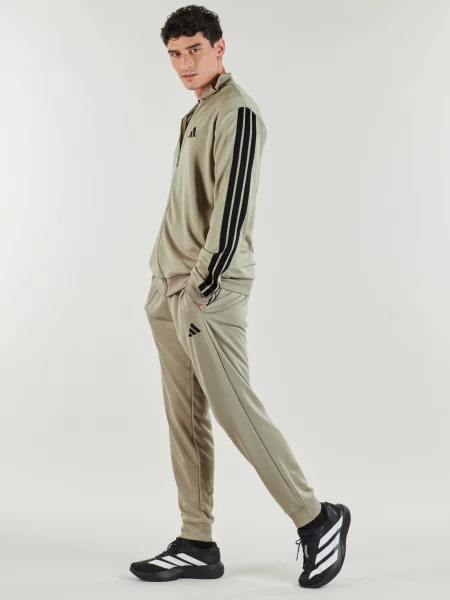 Trening Adidas cu dungi alergare din material terry maro