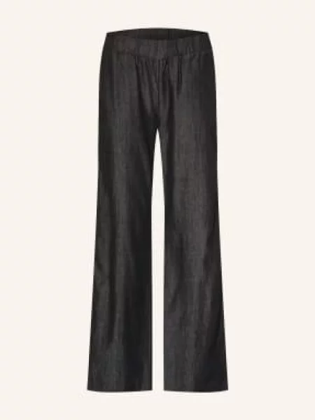 Monari Široké Džíny dark grey šedé