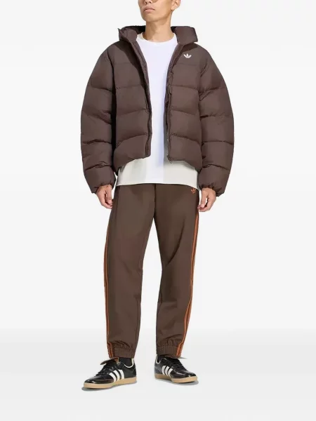 Geacă Adidas cu glugă maro