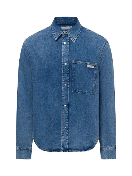 Koszula Calvin Klein Jeans Regular Denim Shirt Denim Light S niebieska