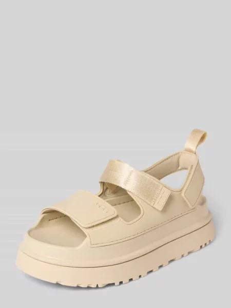 Sandałki z podeszwą na platformie model GOLDENGLOW' Ugg białe