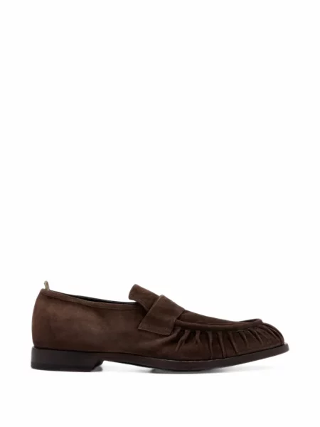 Pantofi loafer Officine Creative cu volane maro