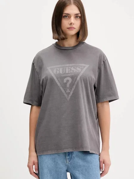 Тениска Guess Originals дамска черно