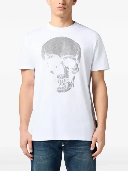 Μπλούζα Philipp Plein με στρογγυλή λαιμόκοψη λευκό