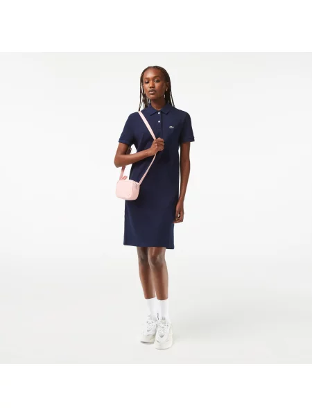 Lacoste Sukienka Polo Z Dzianiny Pikowej Lacoste granatowa