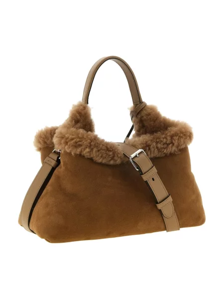Futro Tod's zamszowe brązowe