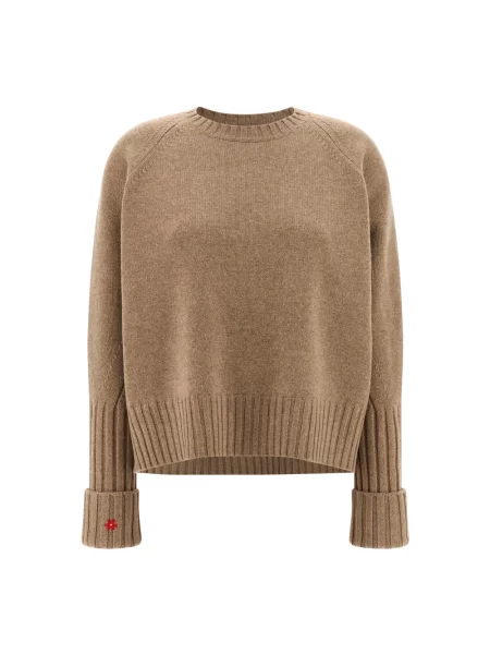 Sweter Tory Burch wełniany beżowy