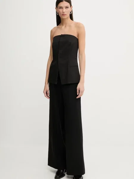 Блузка з домішкою вовни G-Star 0 однотонна чорний