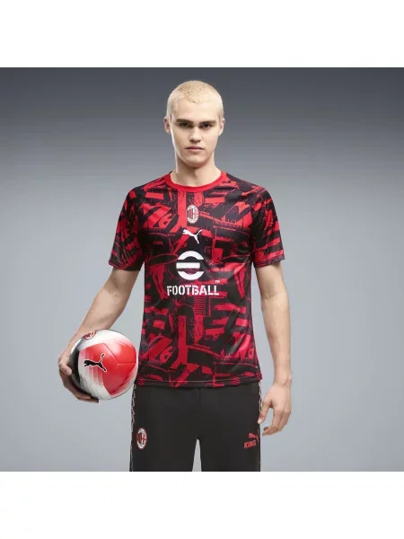 PUMA koszulka rozgrzewkowa AC Milan Akcesoria S czerwony