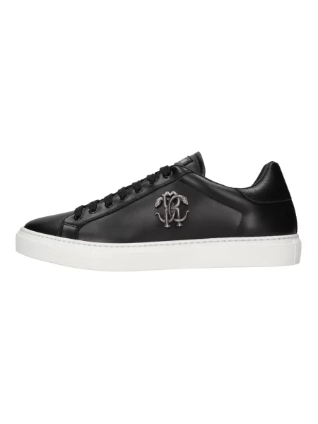Sneakersy Roberto Cavalli skórzane czarne