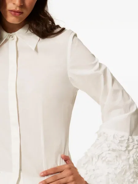 Cămașă Twinset cu model floral alb
