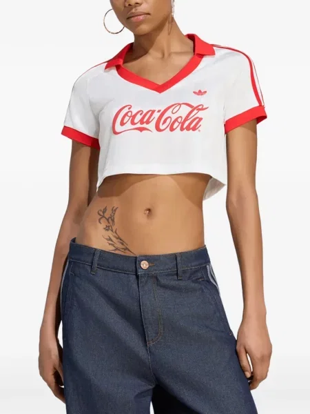 Top Adidas cu broderie alergare din jerseu negru