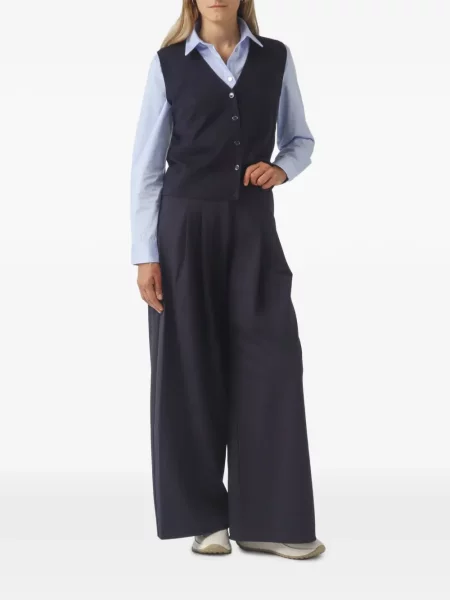 Pantaloni palazzo Max Mara albastru