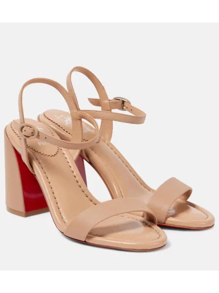 Sandale Christian Louboutin din piele alb