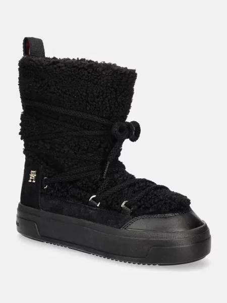 Bőr félcipő Tommy Hilfiger fekete