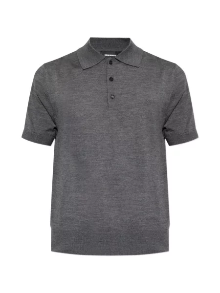 Scurt tricou polo Dsquared2 gri