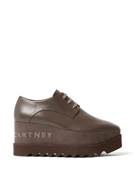 Pantofi derby Stella Mccartney cu autograf maro