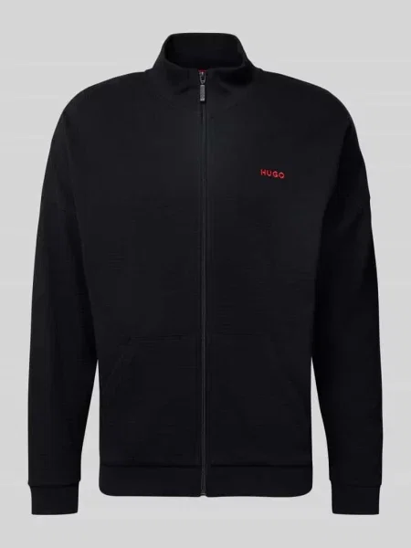 Bluza rozpinana o kroju regular fit z mieszanki bawełny model ‘AUSTIN’ Hugo czarna