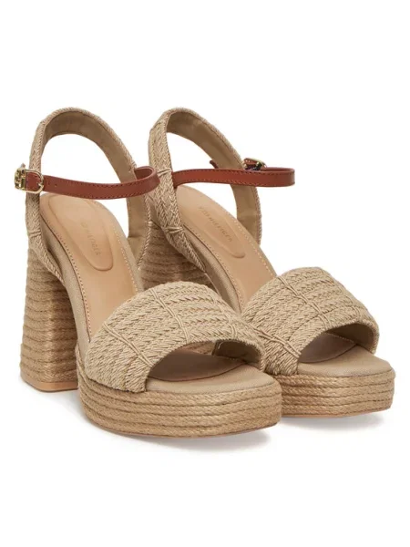 Tommy Hilfiger Espadrile Rope Heel Platform Sandal bej