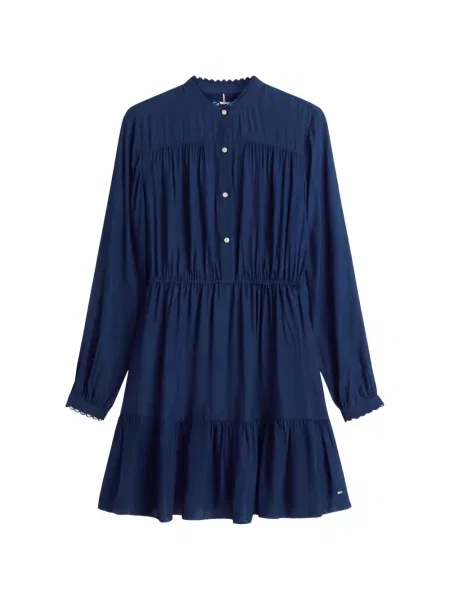 Rochie mini Tommy Hilfiger din jacard albastru