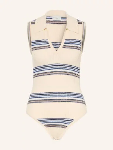 Claudie Pierlot Body Z Dzianiny beige beżowy