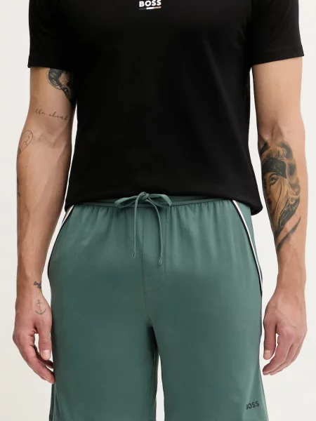 Домашен къс панталон BOSS Unique Shorts CW зелено
