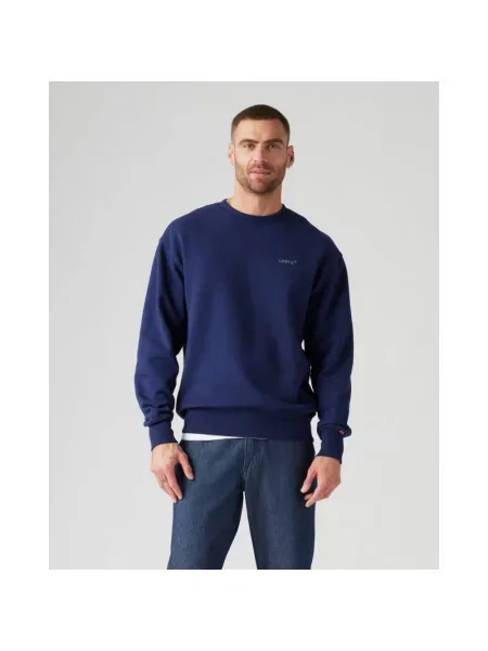 Levi's bluza z kapturem gładka niebieski