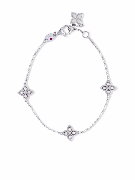 Diamant brăţară Roberto Coin cu model floral alb