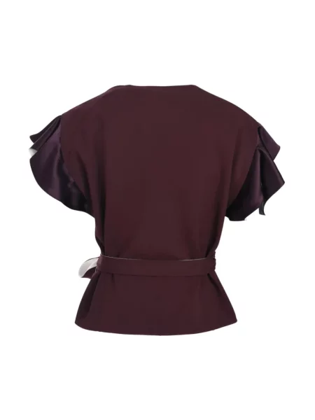 Bluzka Lanvin kopertowa czerwona