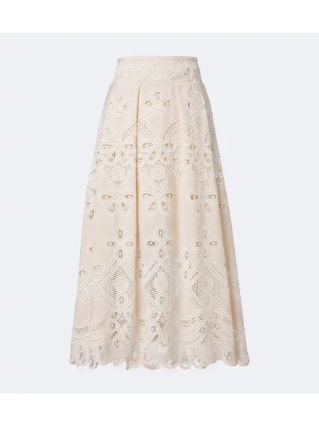 Fusta maxi Elie Saab cu broderie bej