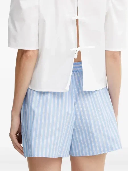 Pantaloni scurți Ivy Oak cu dungi scurte albastru