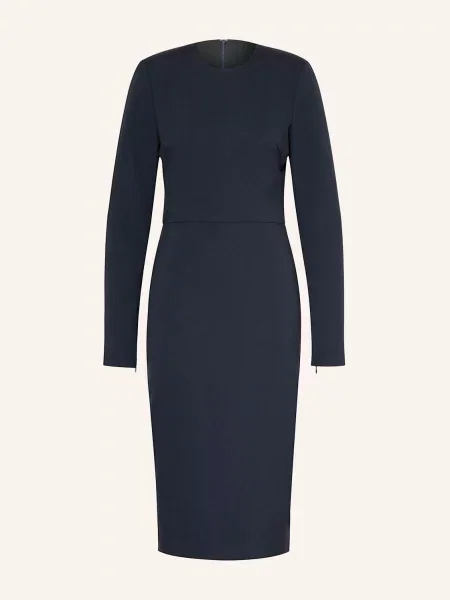 Victoria Beckham Sukienka Etui blau granatowa
