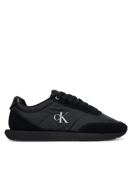 Sneakersy Calvin Klein Retro Runner Ess Mix Mat čierna