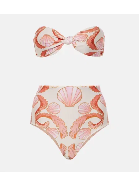 Bikini Adriana Degreas z wysoką talią biały