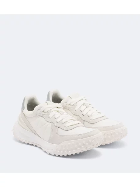 Sneakerși Moncler din piele de căprioară alb