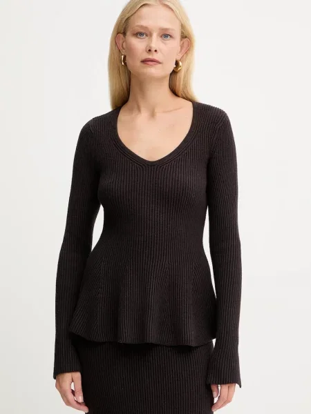 Twinset pulover din amestec de lână maro