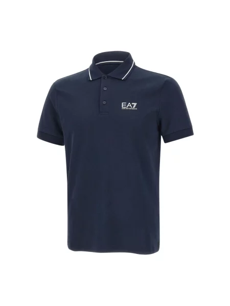 Koszulka polo o kroju regular fit z nadrukiem z logo Emporio Armani Ea7 niebieska