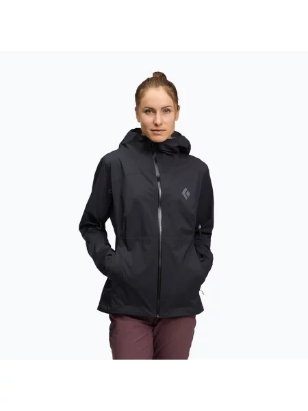 Bunda do deště Black Diamond Fineline Stretch black černá