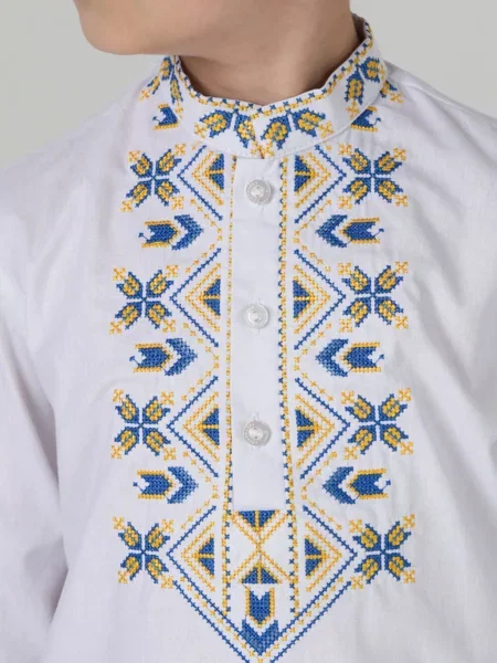 Детская рубашка Folk Moda белая