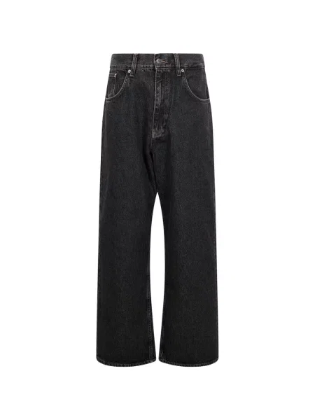Blugi drepți Sunflower cu 5 buzunare negru