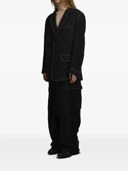 Pantaloni cargo Y's cu model pepito negru