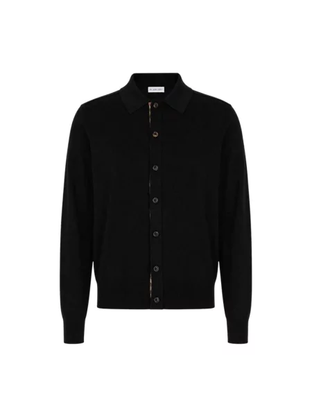 Kardigan Burberry wełniany czarny