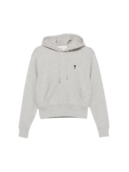 Bluza z kapturem Ami Paris szara